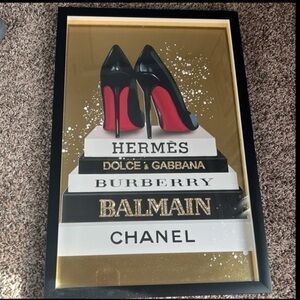 Glass Luxury fashion Wall Art Decor